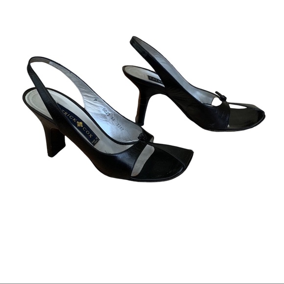 Vintage Rare 90s Patrick Cox Black Cut Out Heels Pumps Shoes size 38 - Picture 8 of 8
